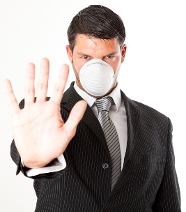 man wearing mask